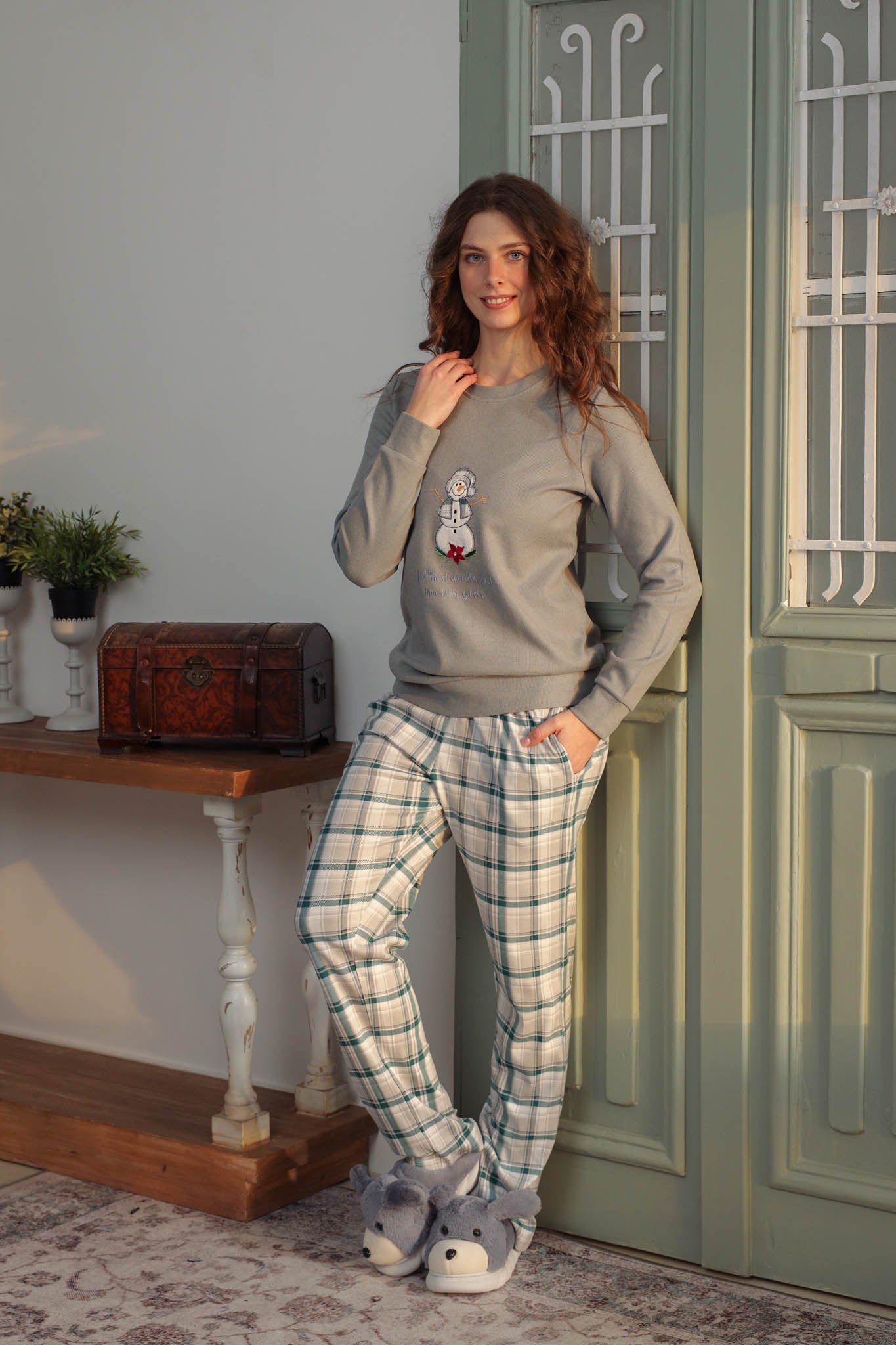 بيجاما كاشمير ايس مان بنطلون كاروه