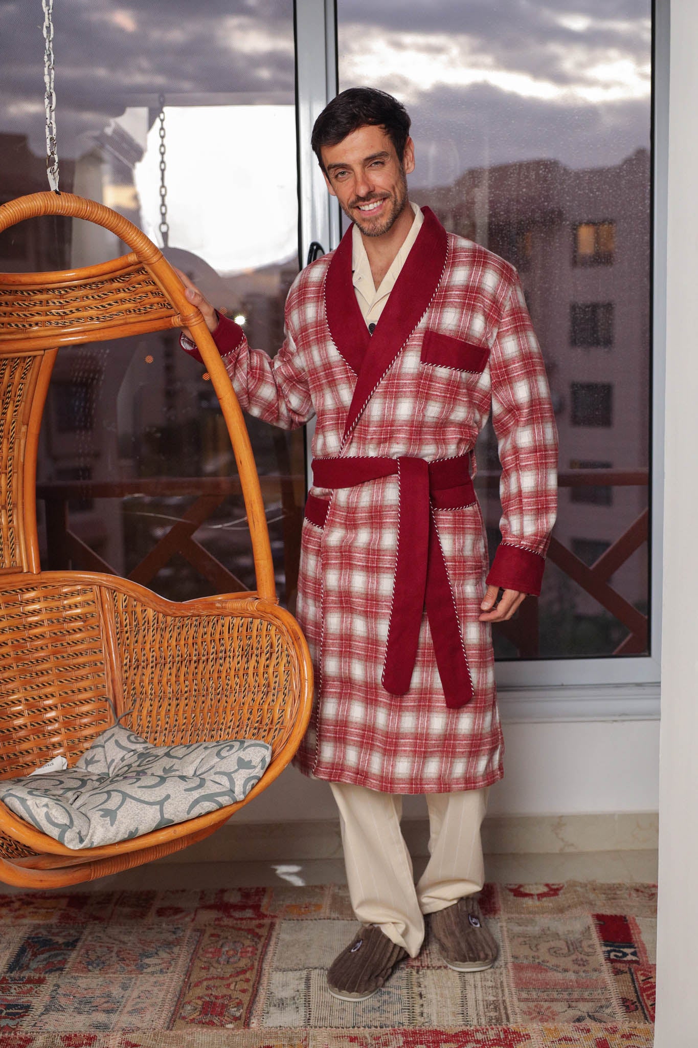 روب رجالي صوف كاروهات