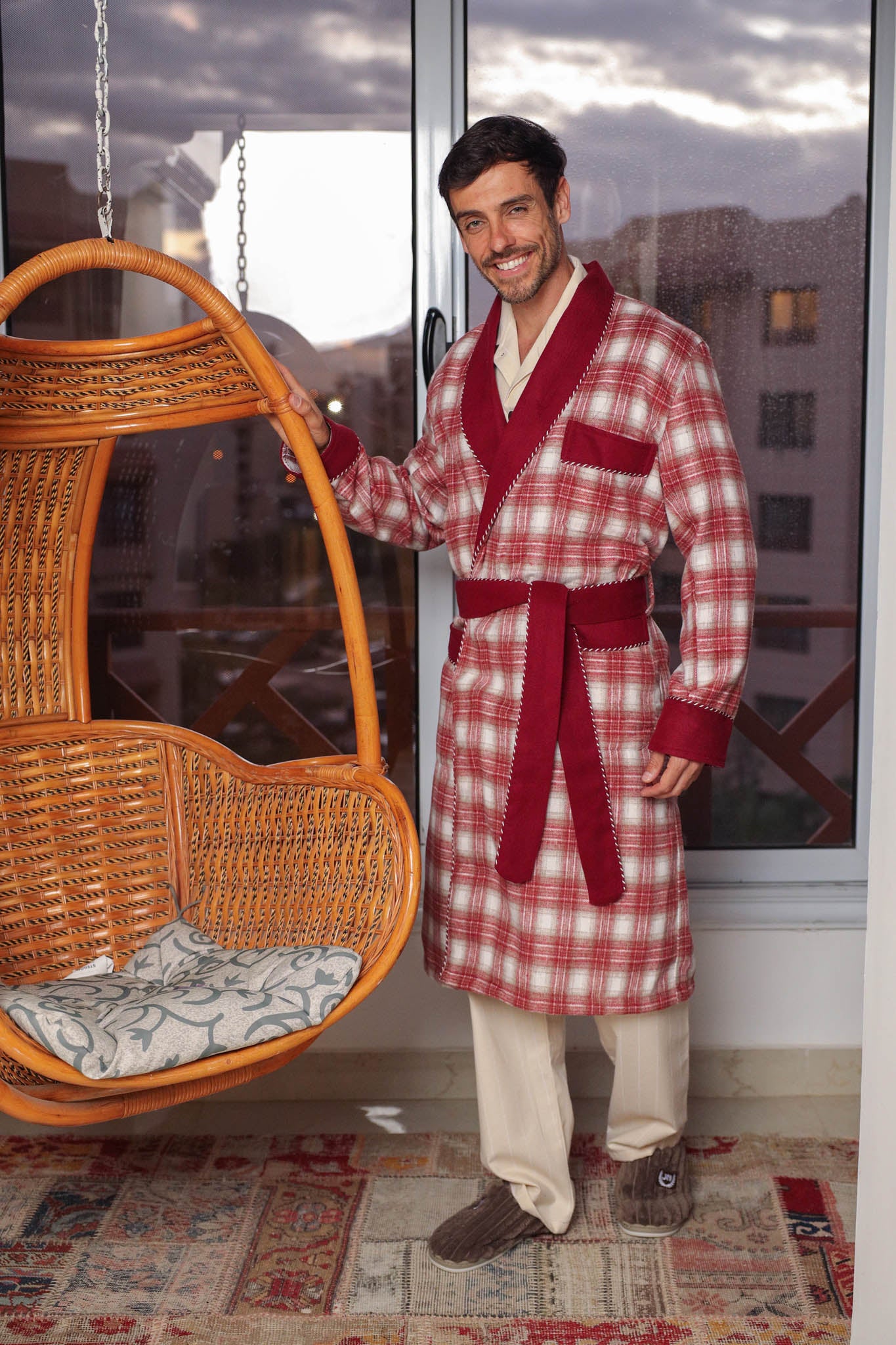 روب رجالي صوف كاروهات