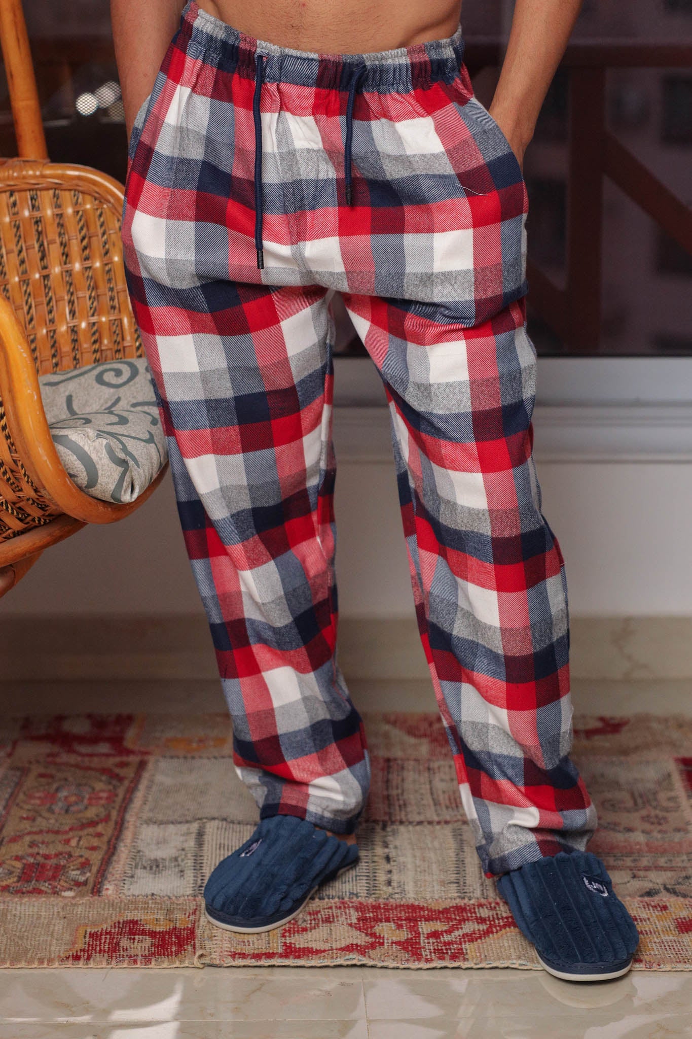 بنطلون صوف كاروهات gk