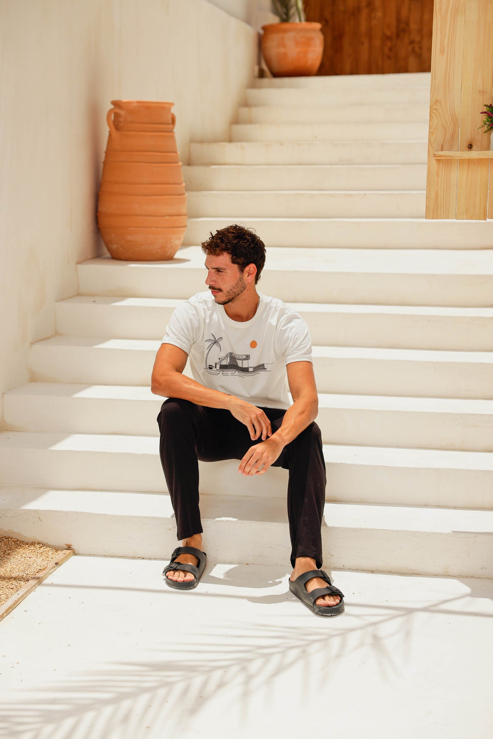 بيجاما نص كم SALT DECK بنطلون ساده