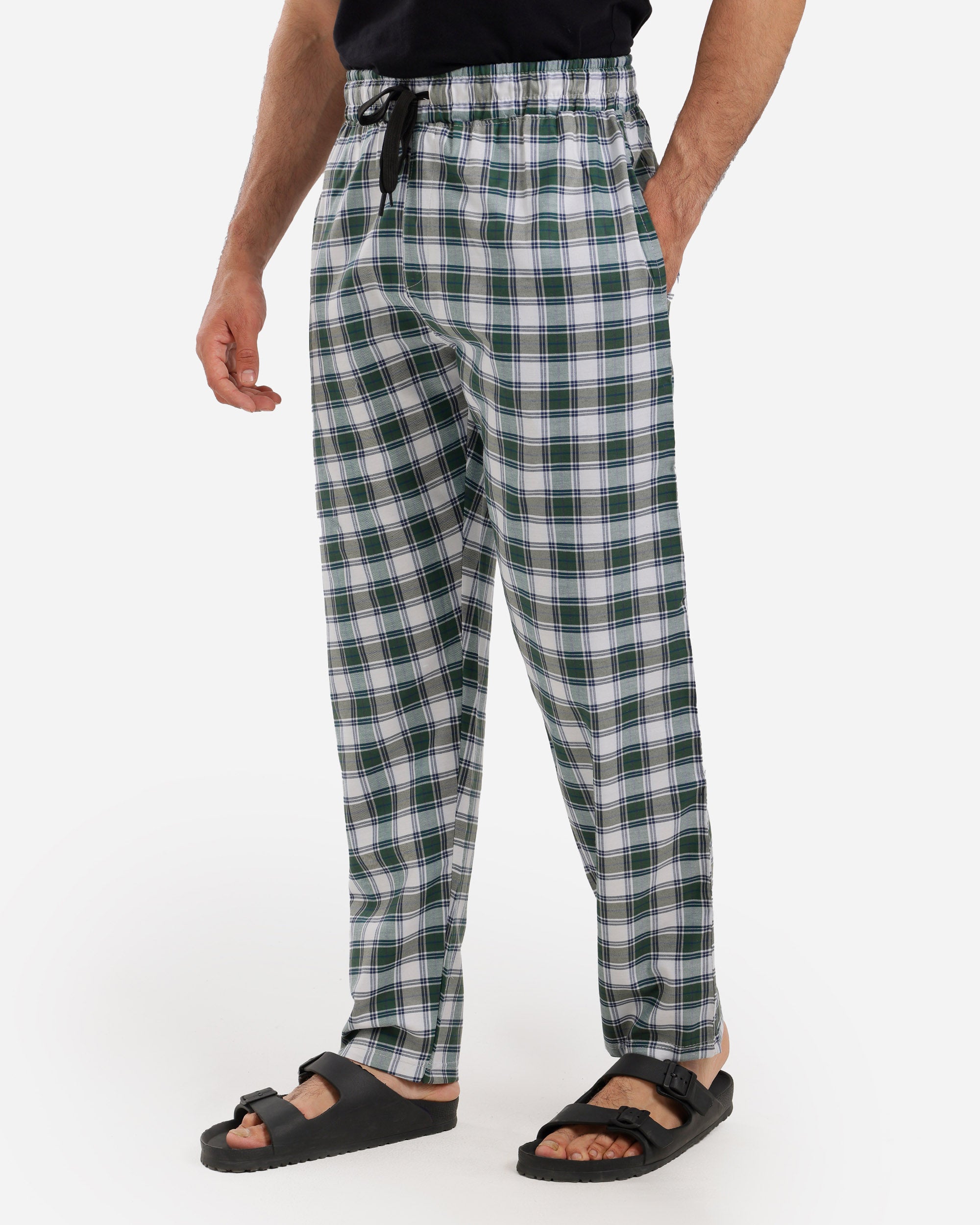 بنطلون نسيج كاروهات قطن 100%