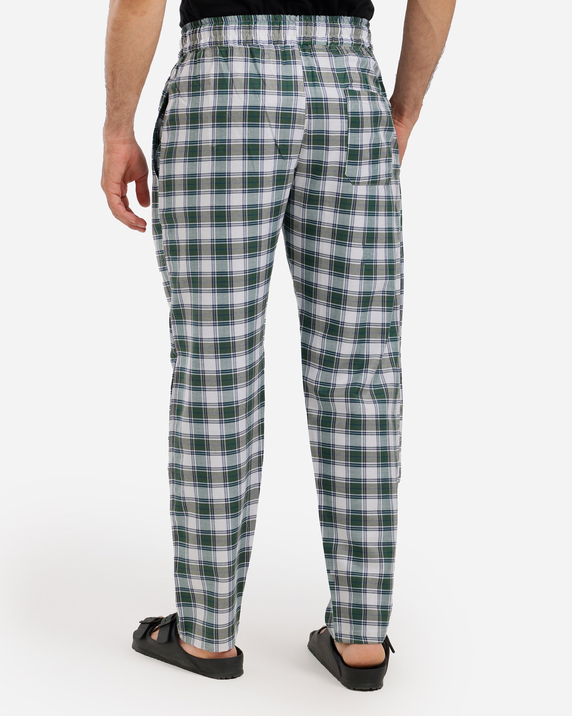 بنطلون نسيج كاروهات قطن 100%