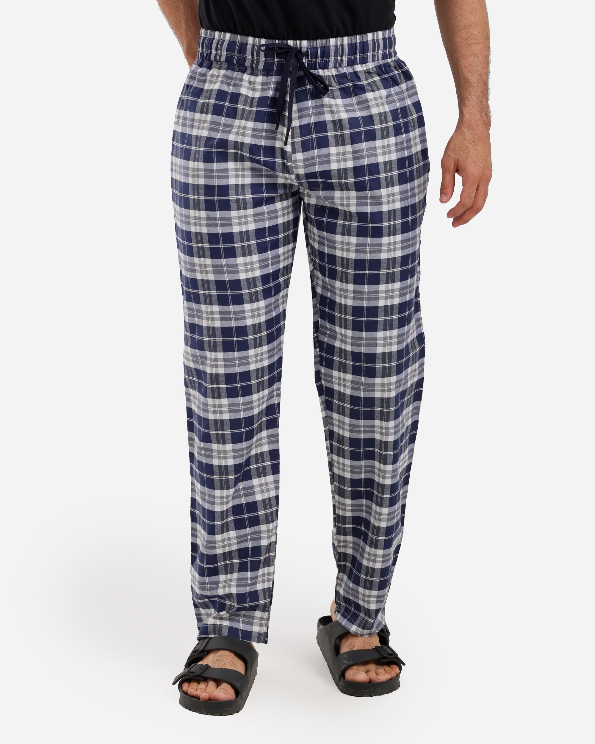 بنطلون نسيج كاروهات قطن 100%