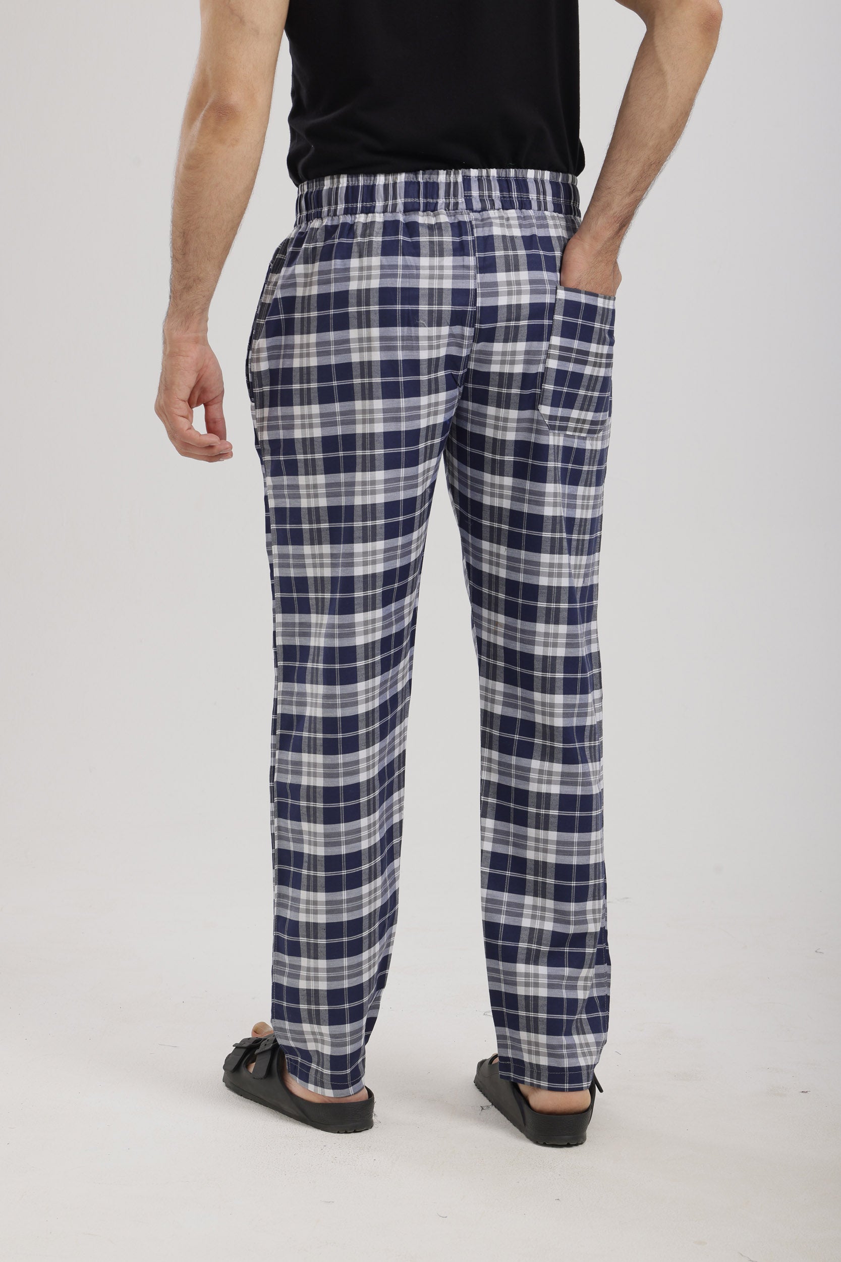 بنطلون نسيج كاروهات قطن 100%