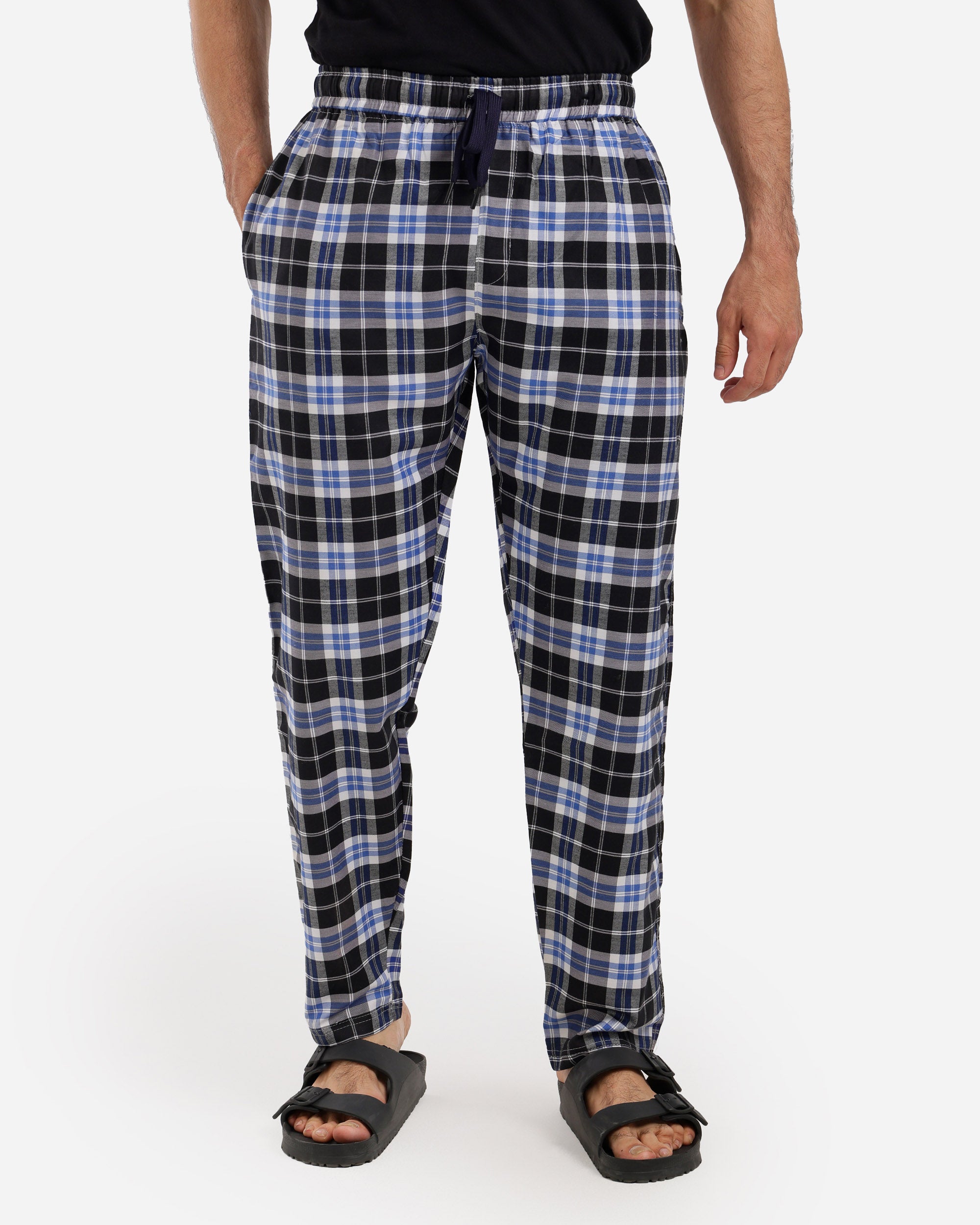 بنطلون نسيج كاروهات قطن 100%