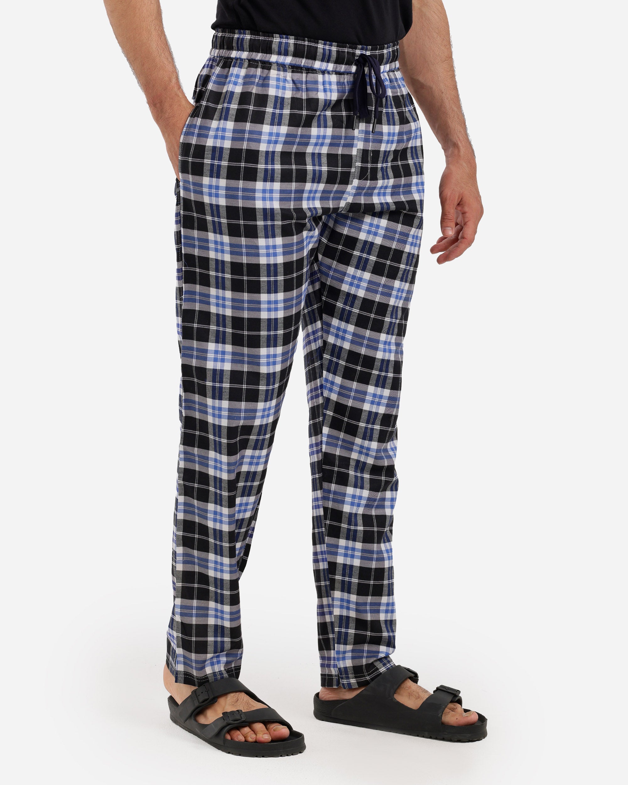 بنطلون نسيج كاروهات قطن 100%