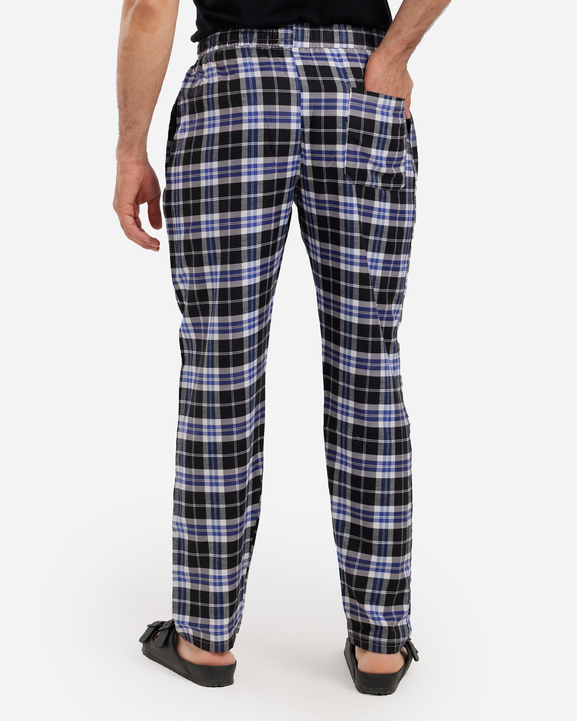 بنطلون نسيج كاروهات قطن 100%