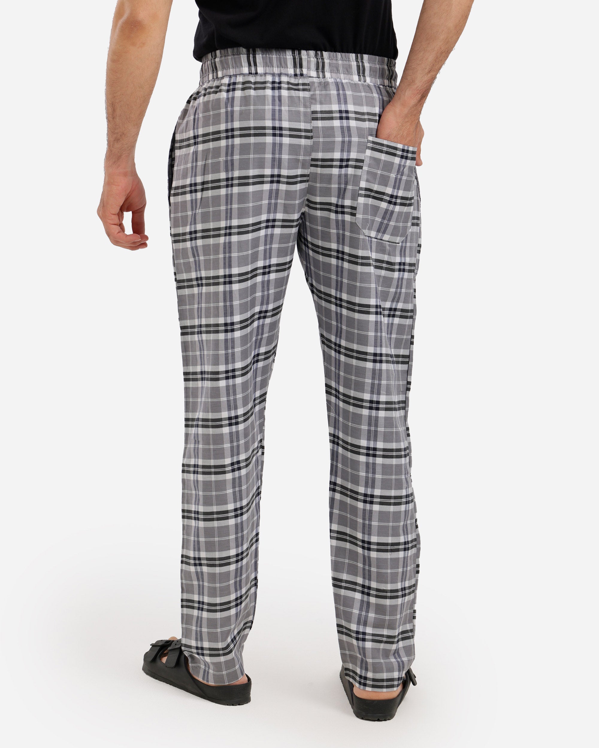 بنطلون نسيج كاروهات قطن 100%