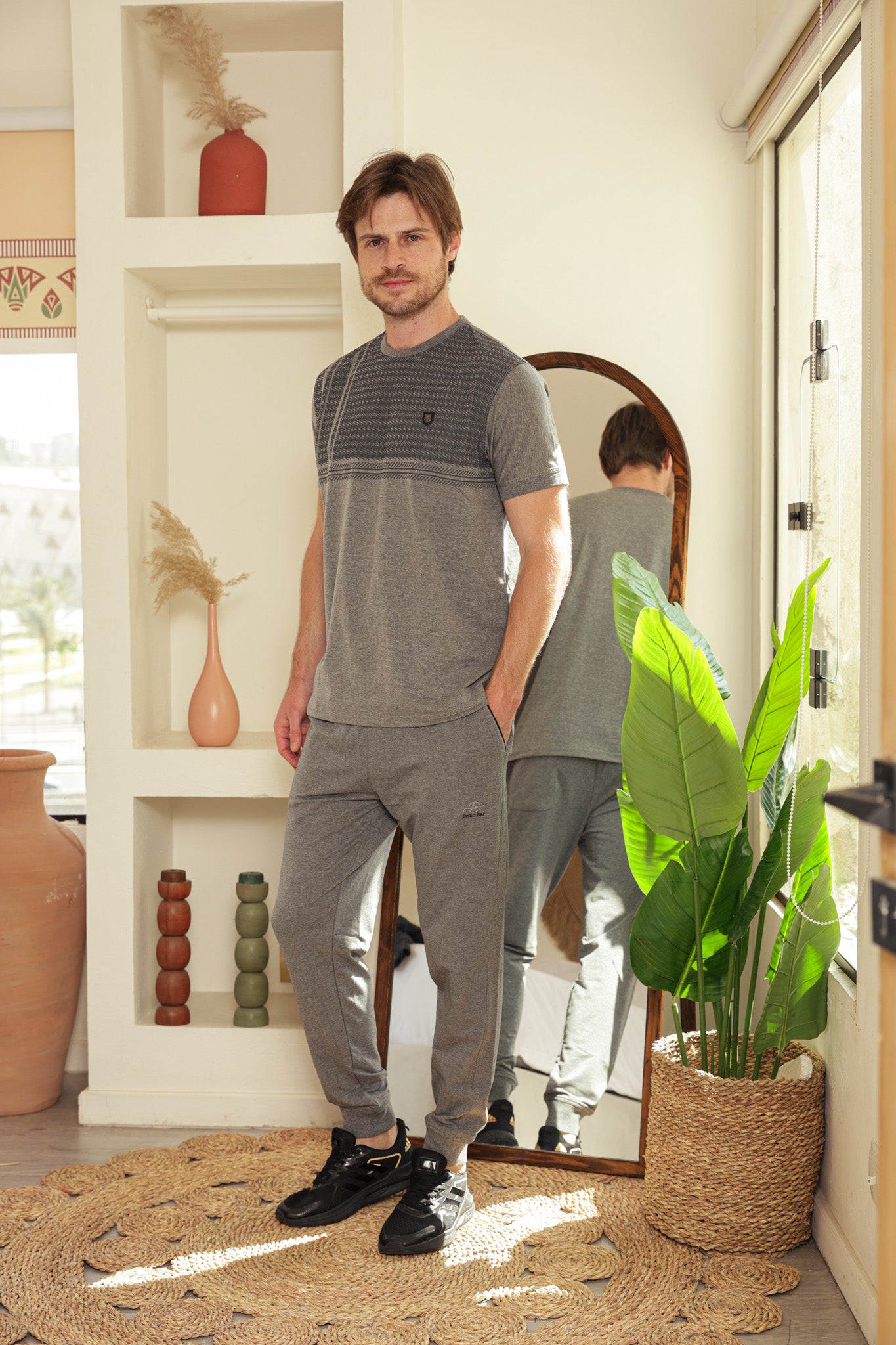 تريننج رجالي راوند صدر أشكال هندسيه