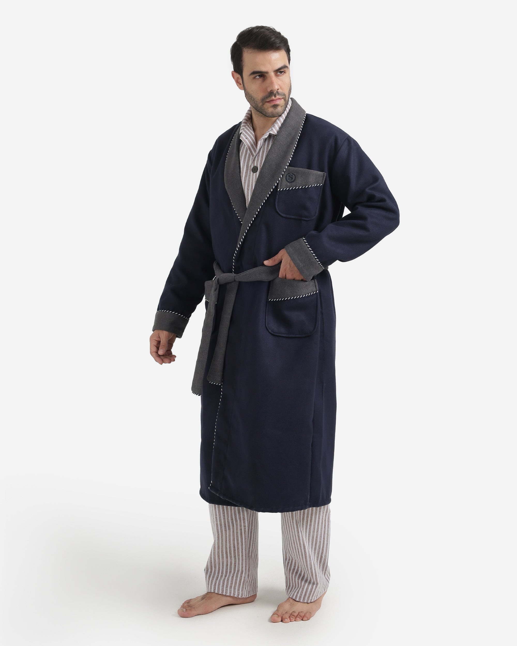 روب رجالي صوف ساده