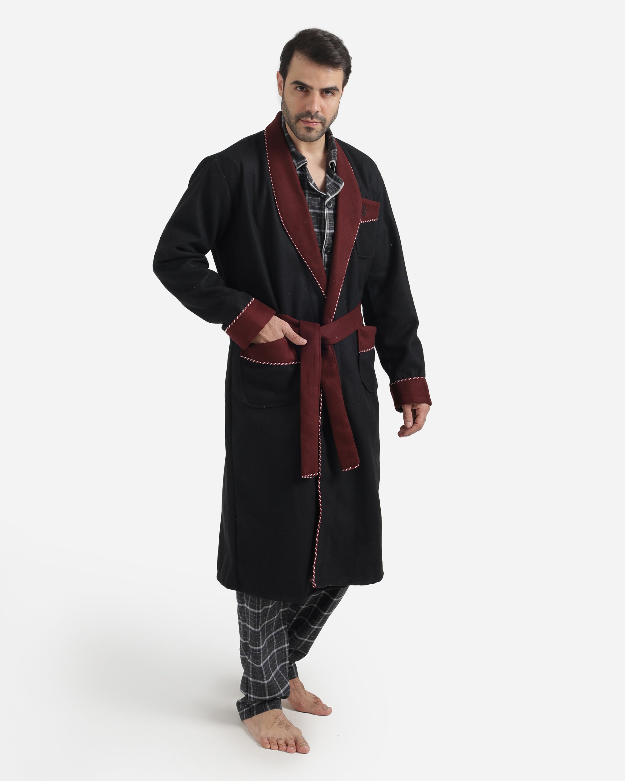 روب رجالي صوف ساده