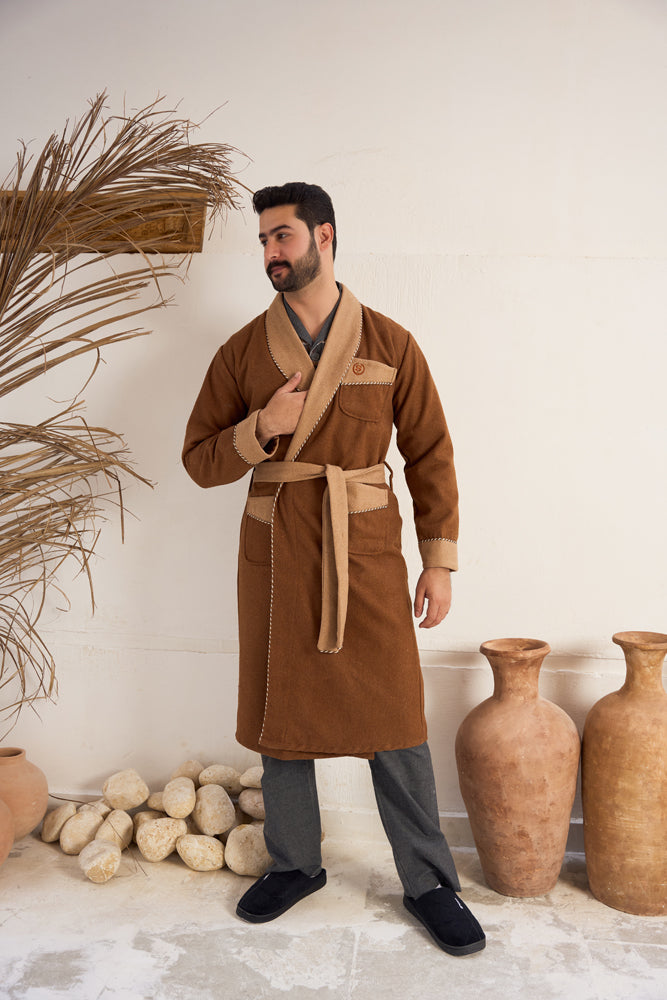 روب رجالي صوف ساده