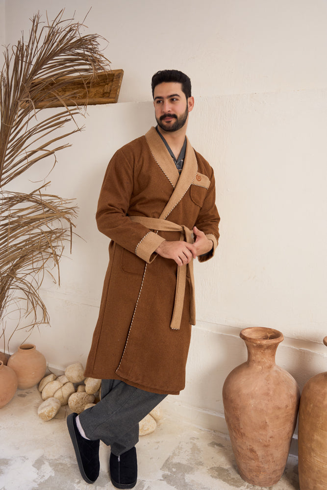 روب رجالي صوف ساده