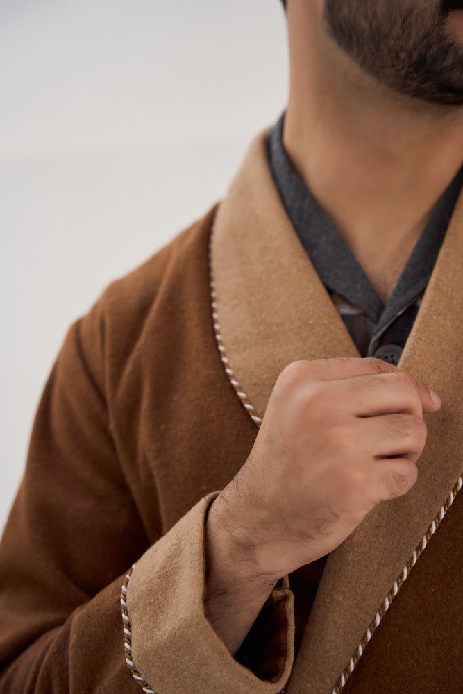 روب رجالي صوف ساده