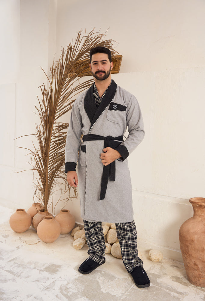 روب رجالي صوف ساده