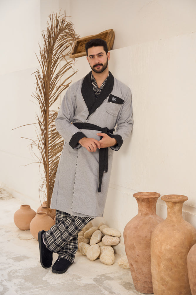 روب رجالي صوف ساده