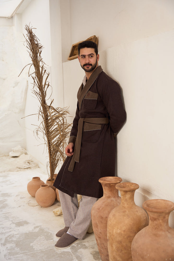 روب رجالي صوف ساده