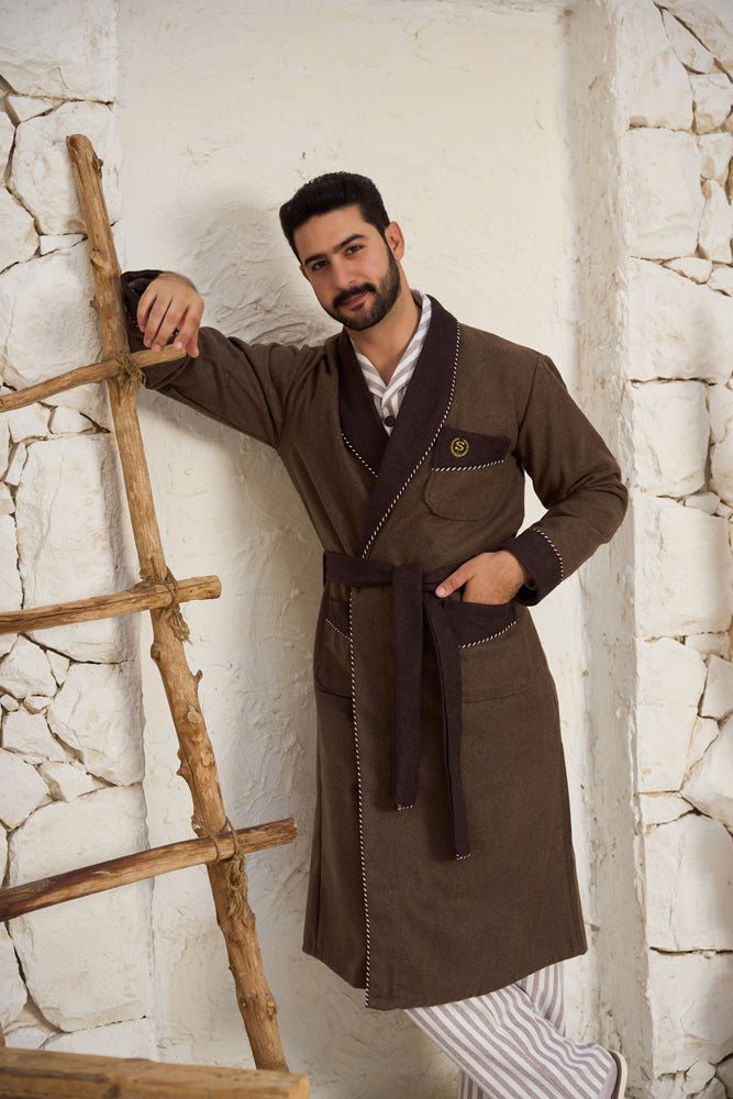 روب رجالي صوف ساده