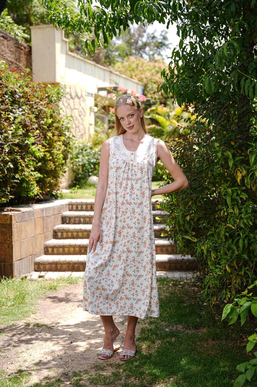 قميص كت مكسي ورده