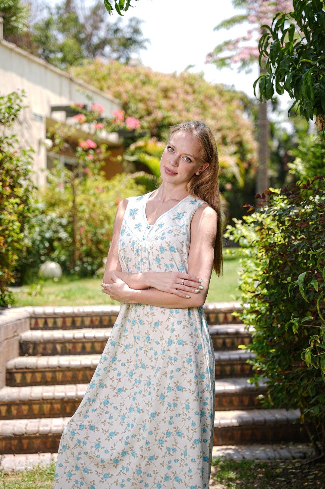 قميص كت مكسي ورده