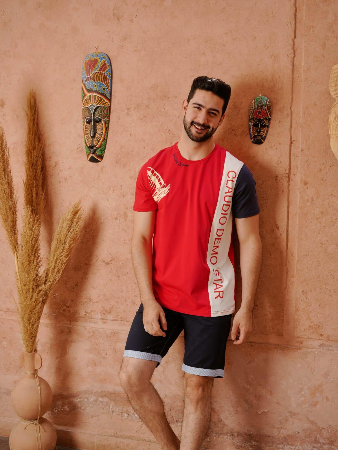 بيجاما رجالي نص كم راوند شورت جبردين