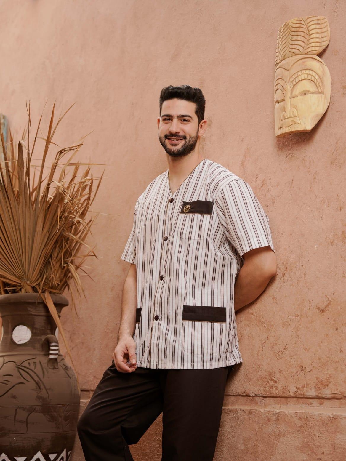 بيجاما سلاحي مقلم خطوط