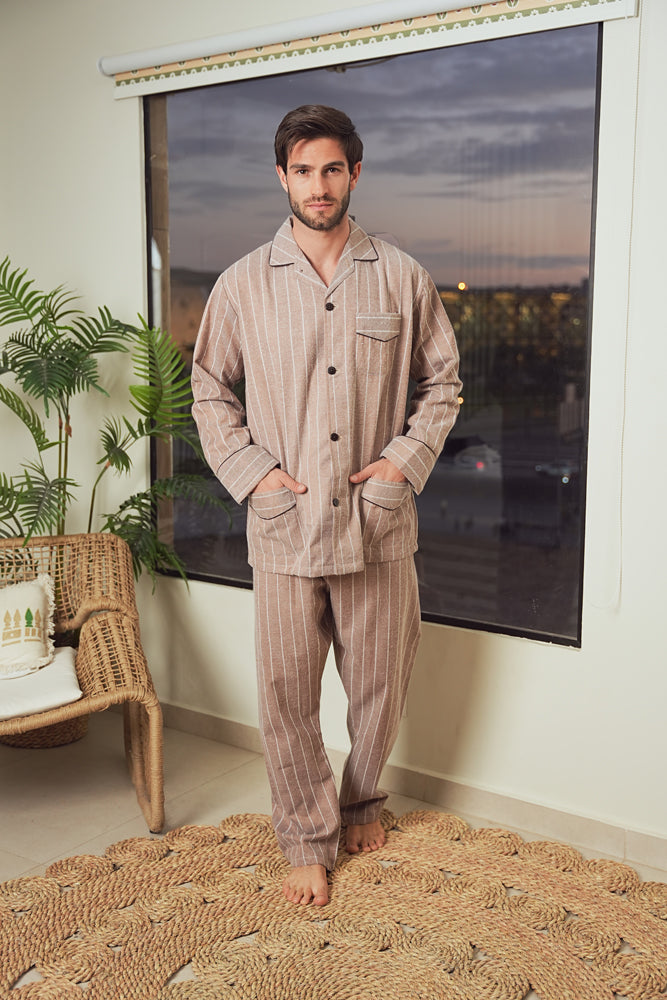 بيجاما كلاسيك كاستور خط رفيع