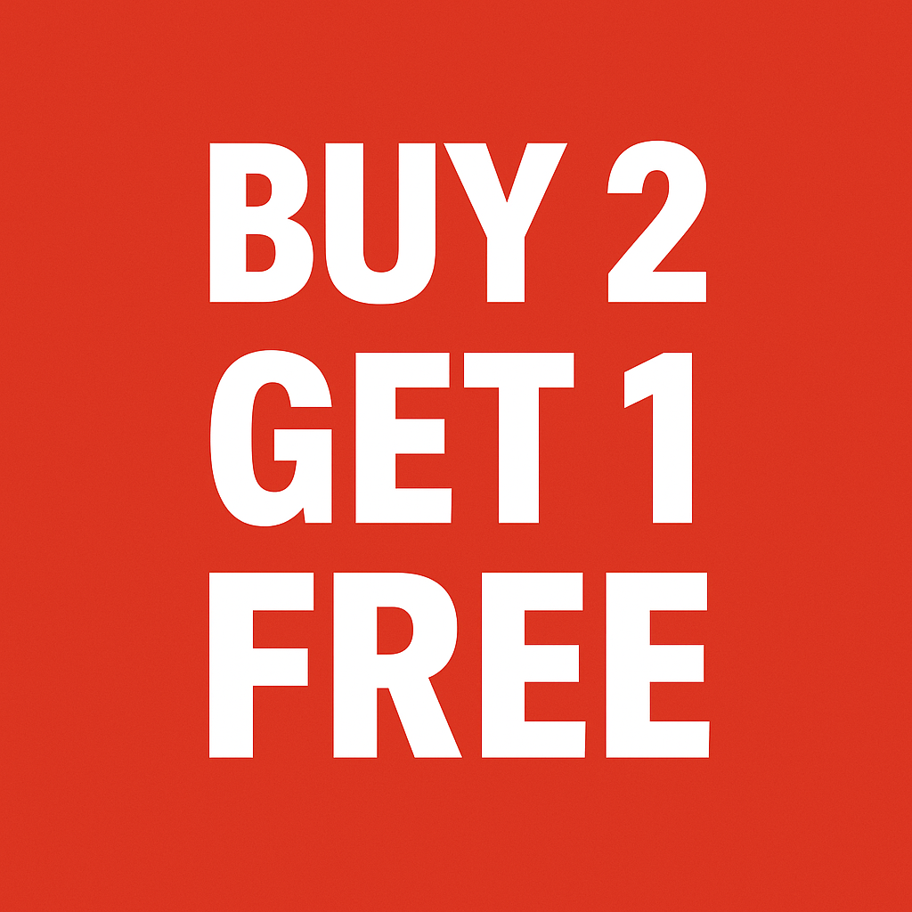 buy 2 get 1 free