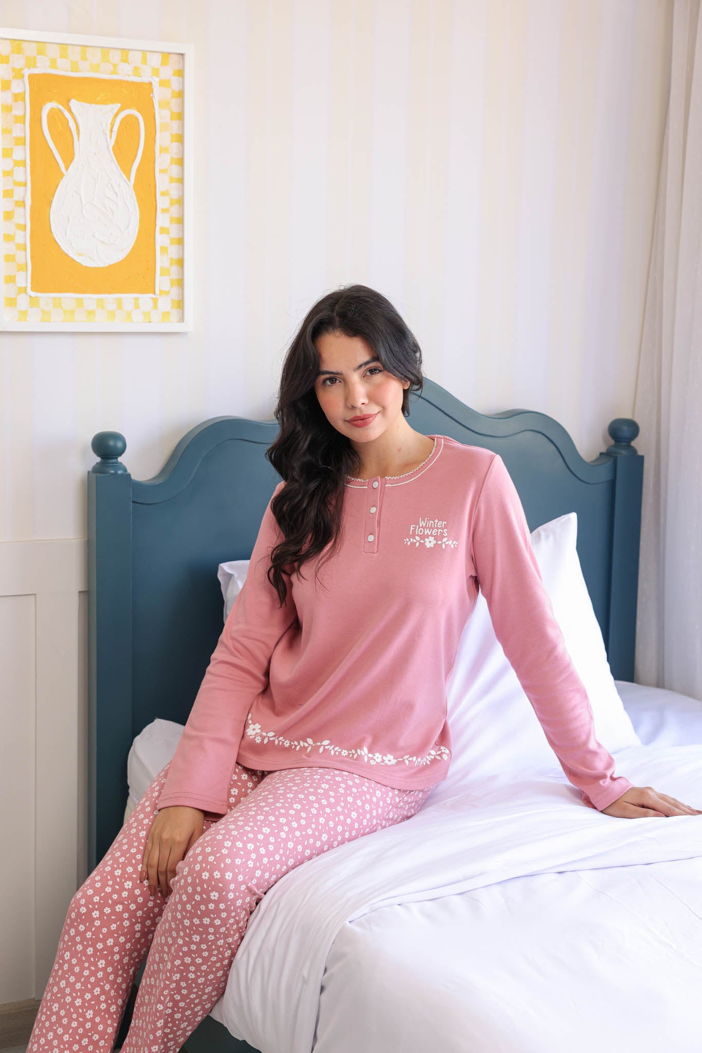 بيجاما انترلوك بزراير بندا بنطلون روتاري