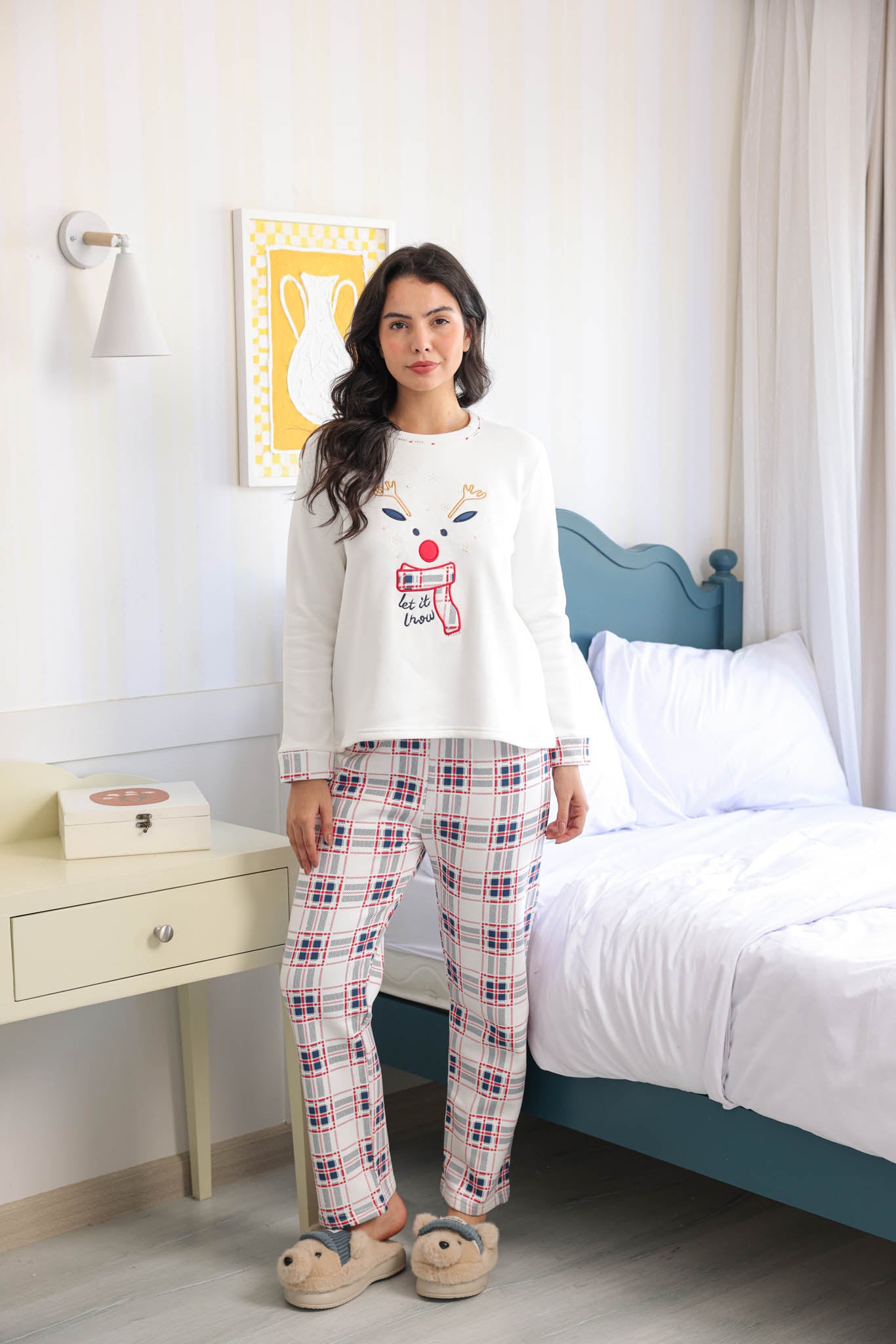 بيجاما ميلتون كريسماس تطريز غزاله