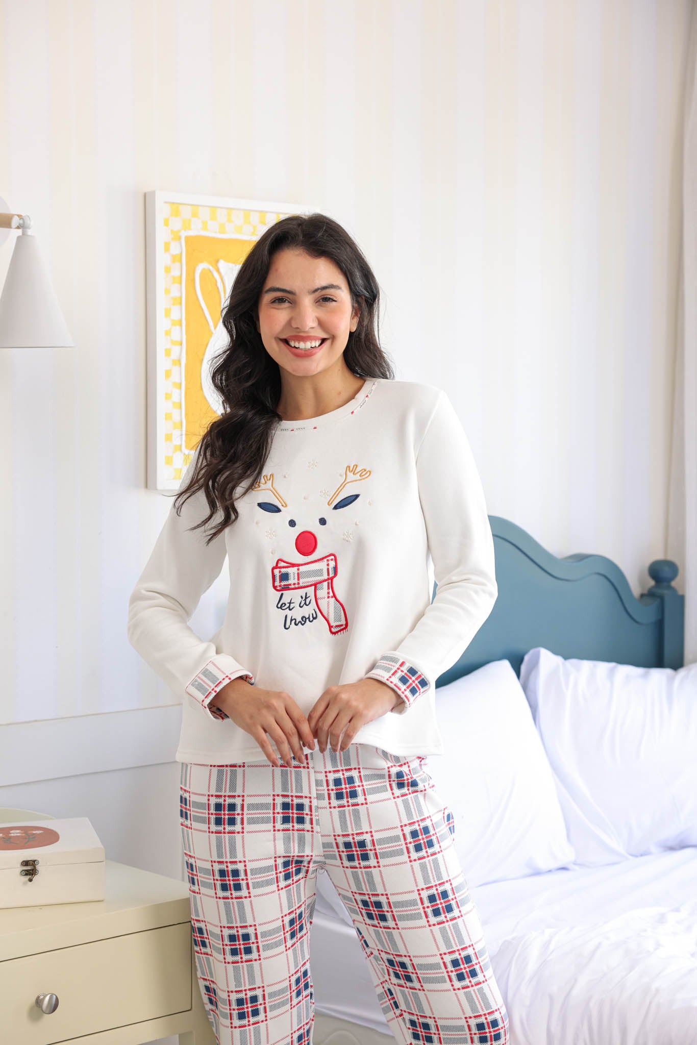 بيجاما ميلتون كريسماس تطريز غزاله