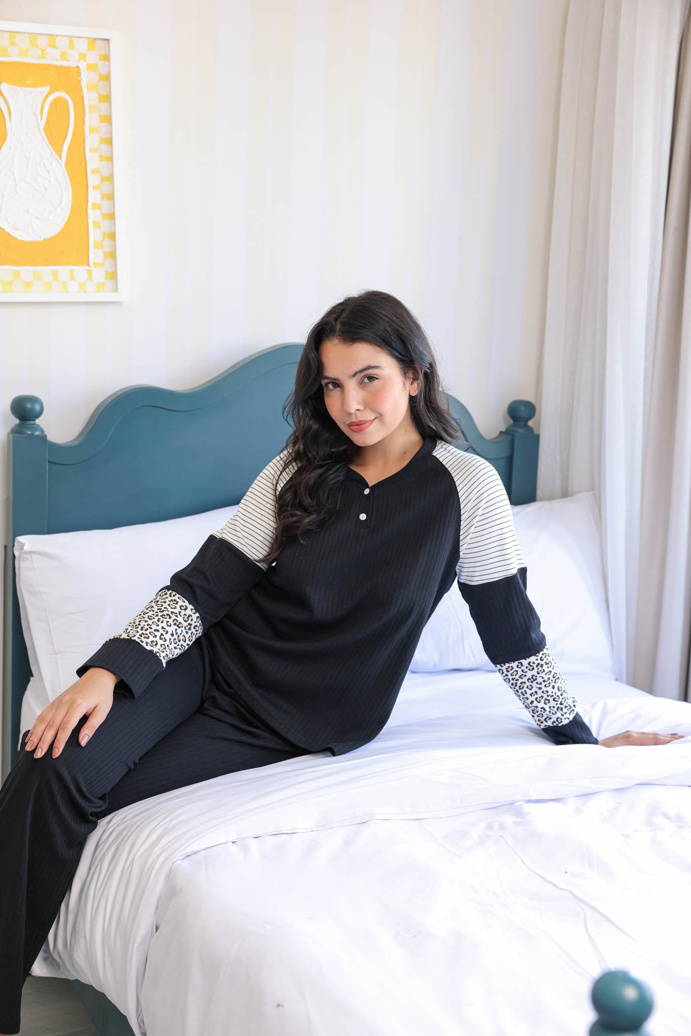 بيجاما انترلوك ساده كم tiger