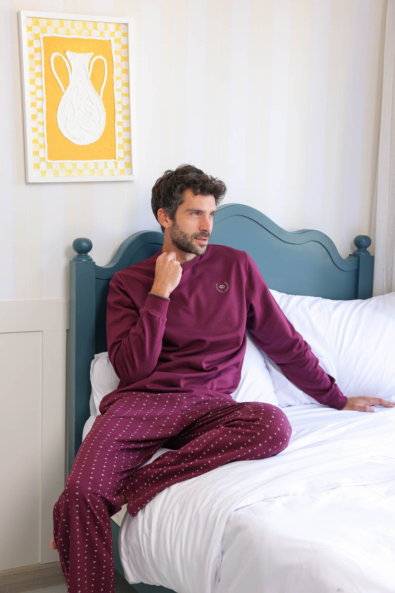 بيجاما رجالي ميلتون ساده بنطلون روتاري