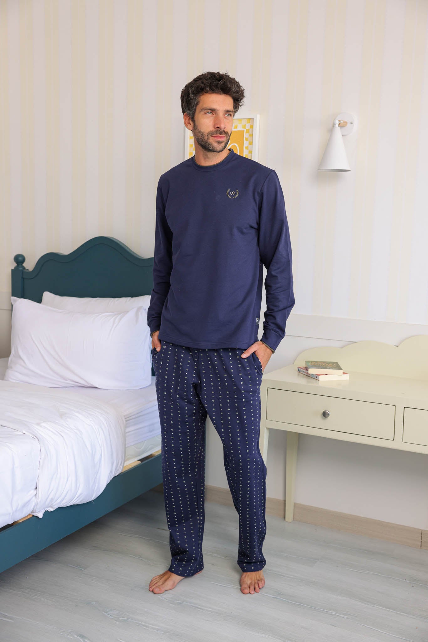 بيجاما رجالي ميلتون ساده بنطلون روتاري