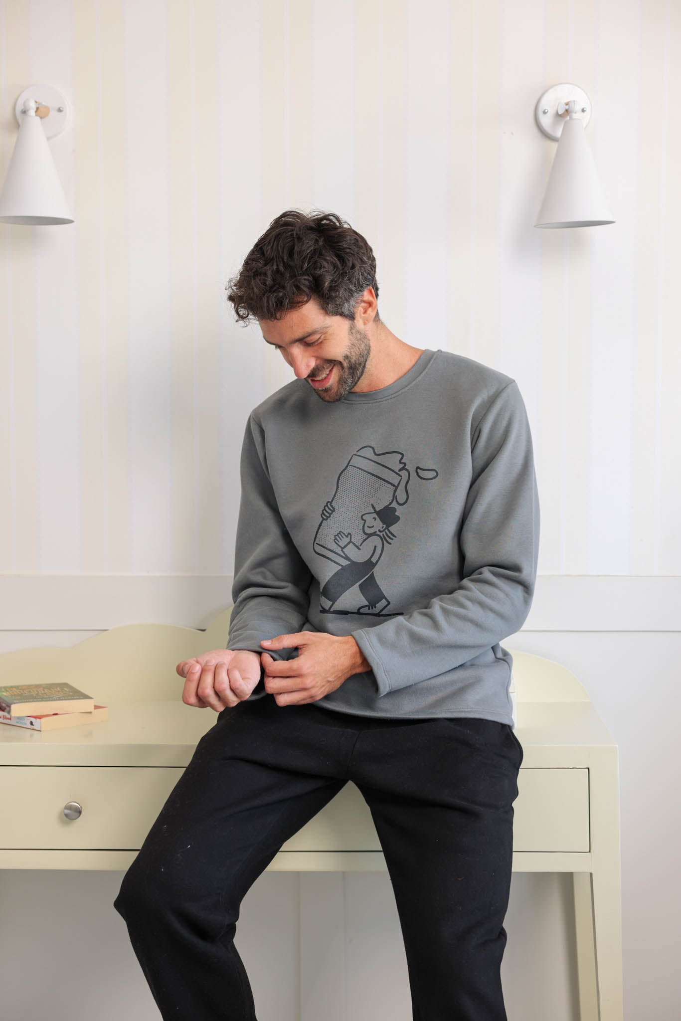 بيجاما ميلتون مطبوع بنطلون ساده