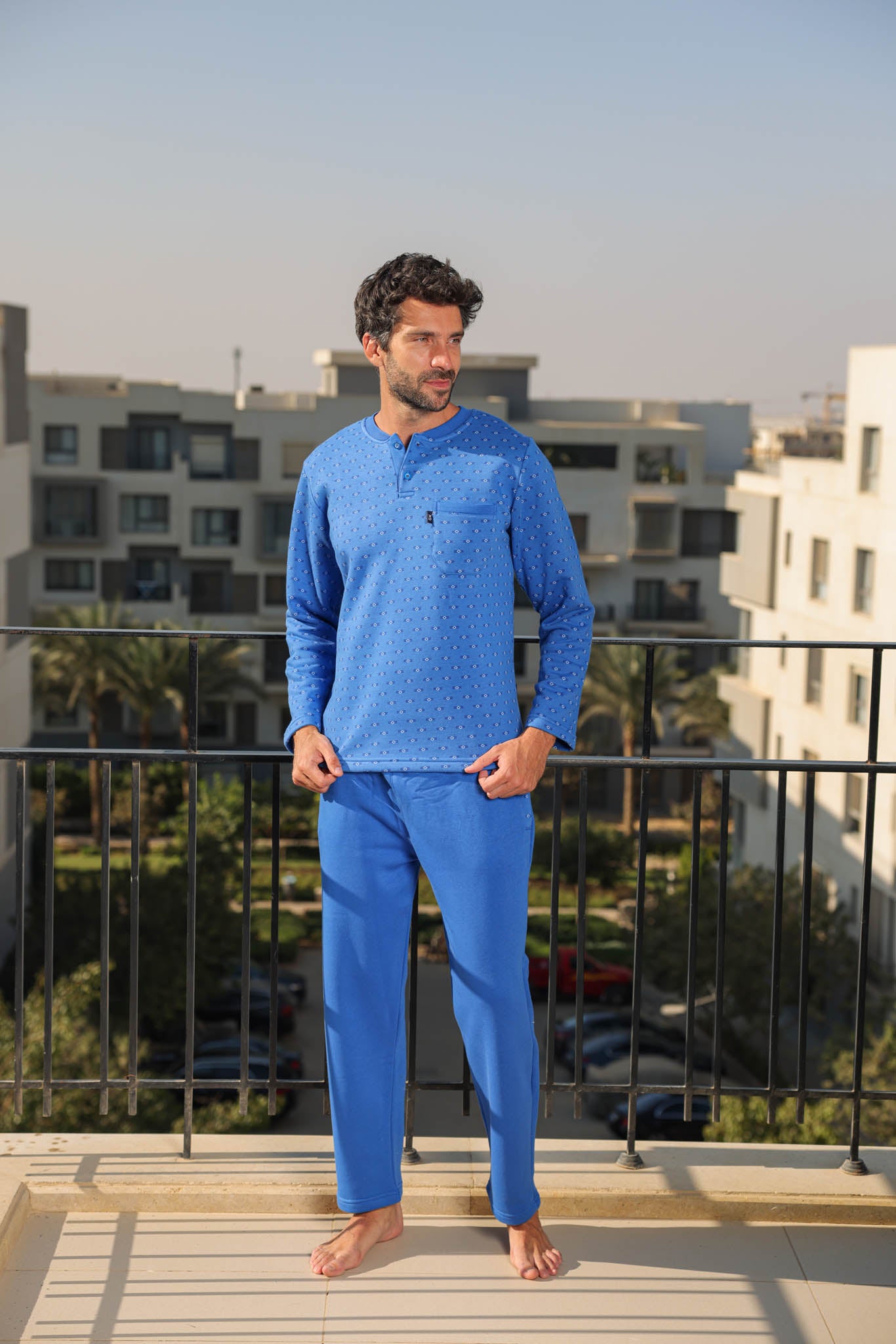 بيجاما رجالي ميلتون مبطن مطبوع روتاري