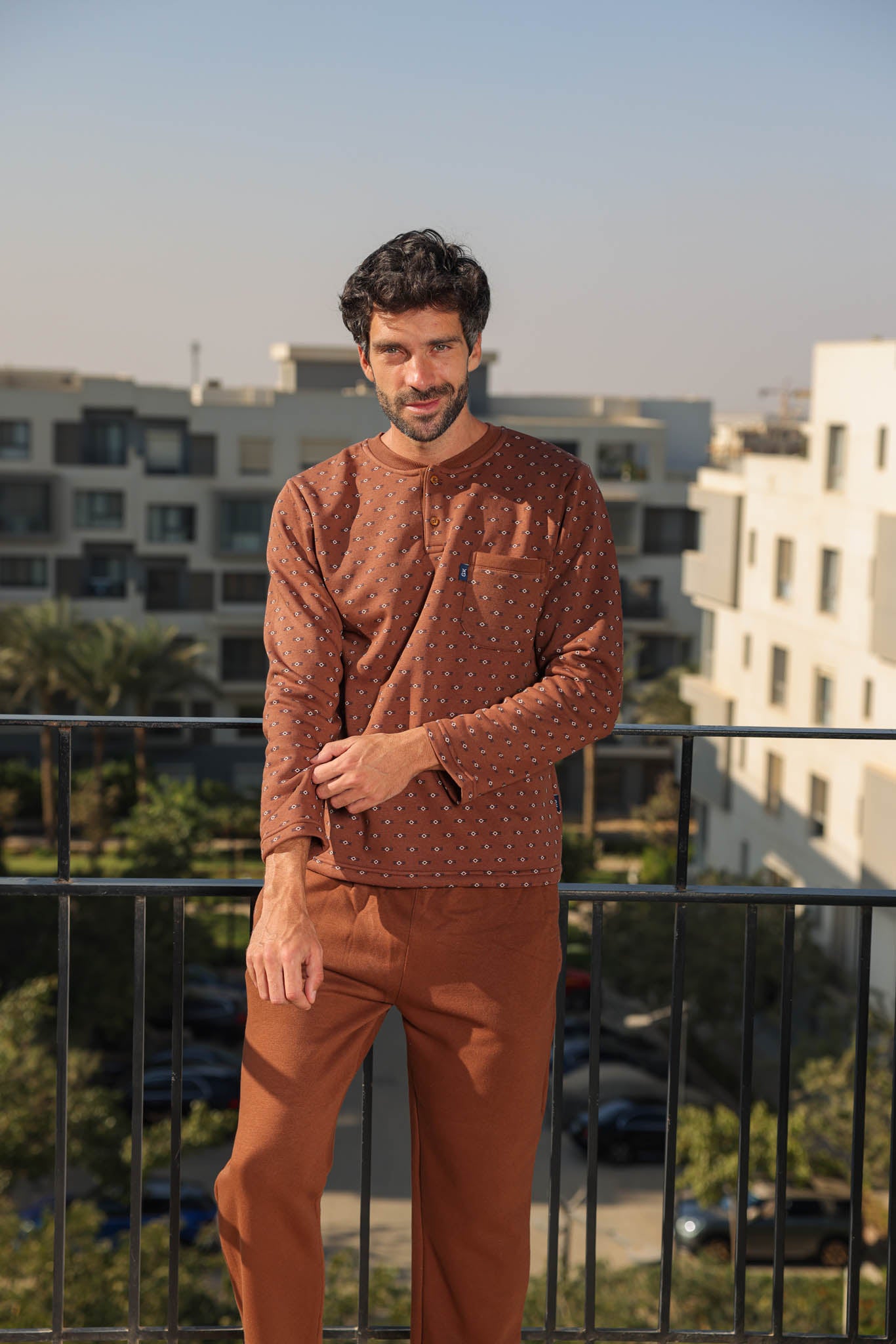 بيجاما رجالي ميلتون مبطن مطبوع روتاري