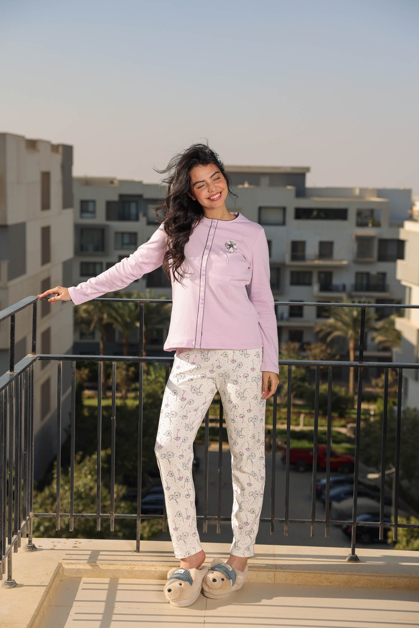 بيجاما انترلوك ساده بنطلون روتاري