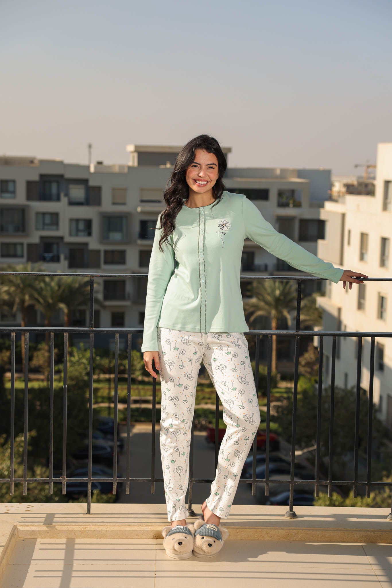 بيجاما انترلوك ساده بنطلون روتاري