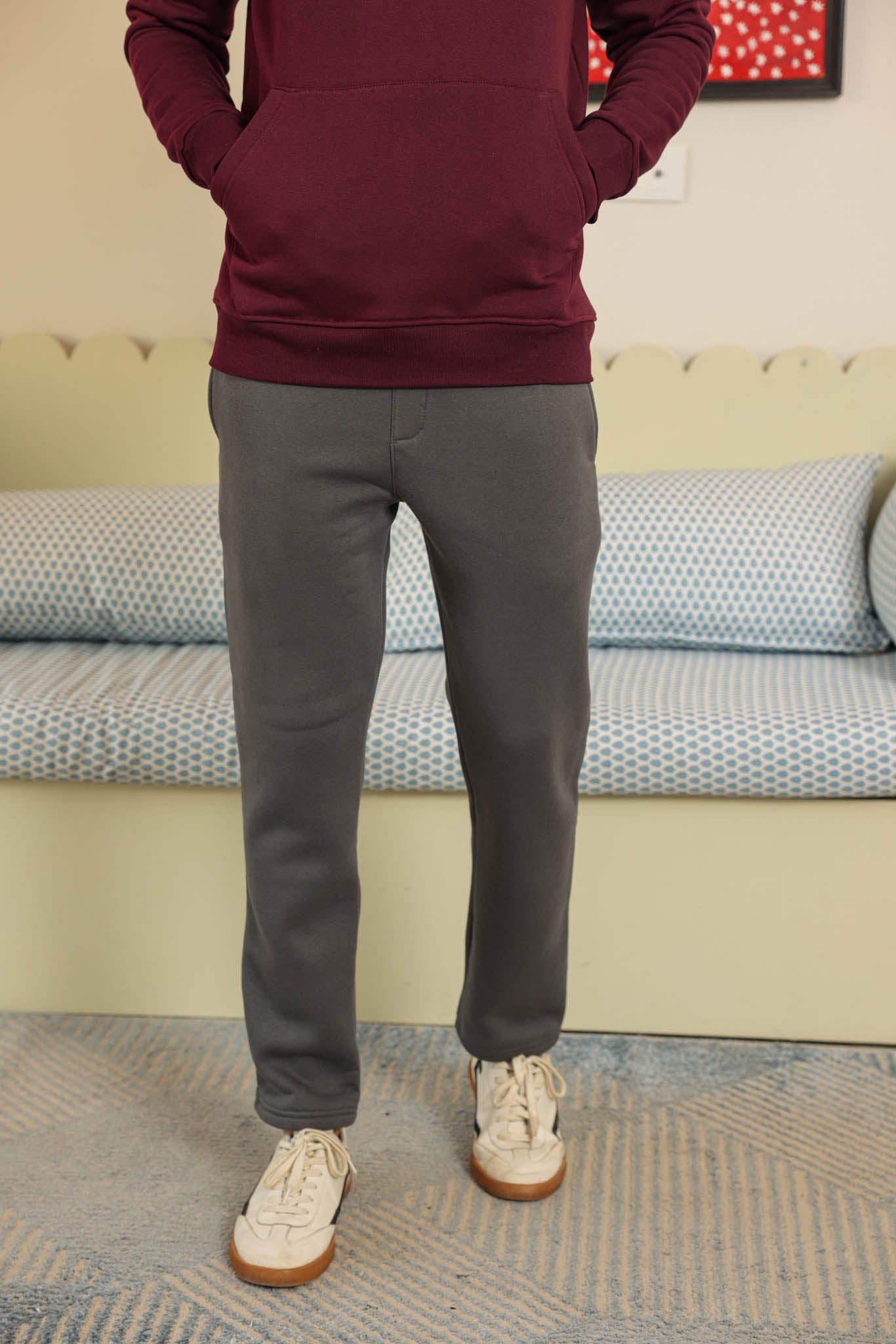 بنطلون ميلتون شتوي قطن 100% رجل مستقيم