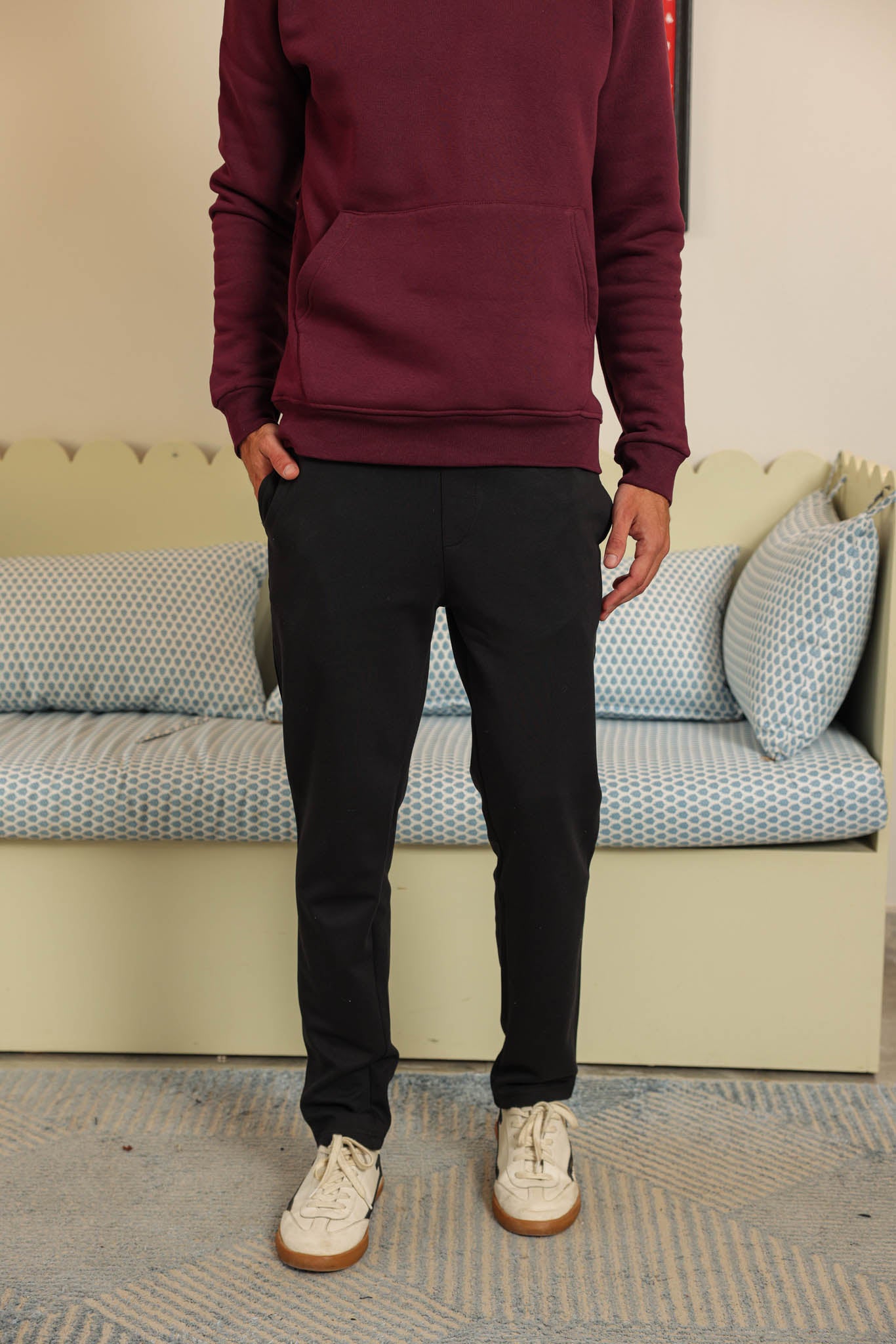 بنطلون انترلوك ساده قطن ليكرا