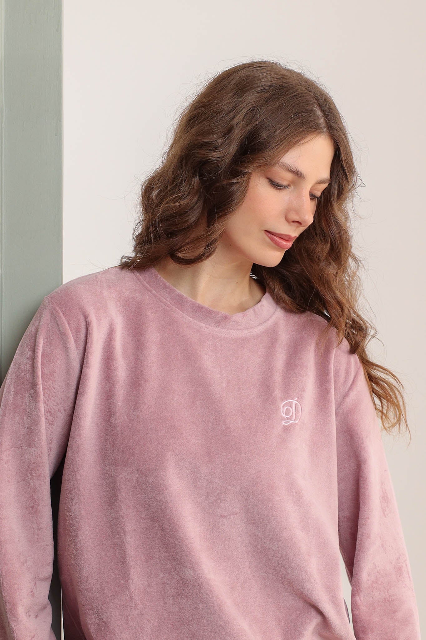 بيجاما قطيفه ساده