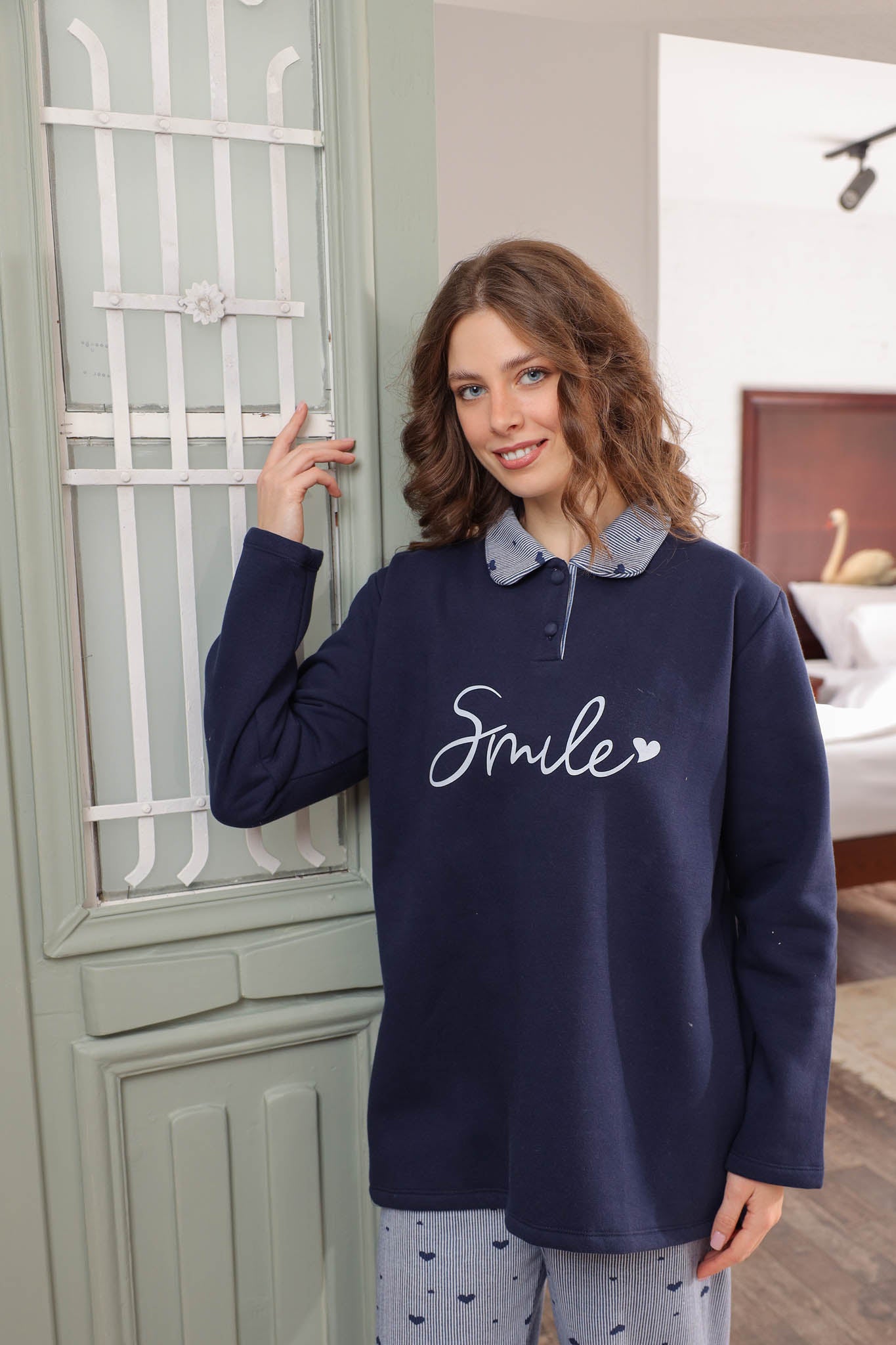 بيجاما ميلتون بلياقه smile بنطلون روتاري