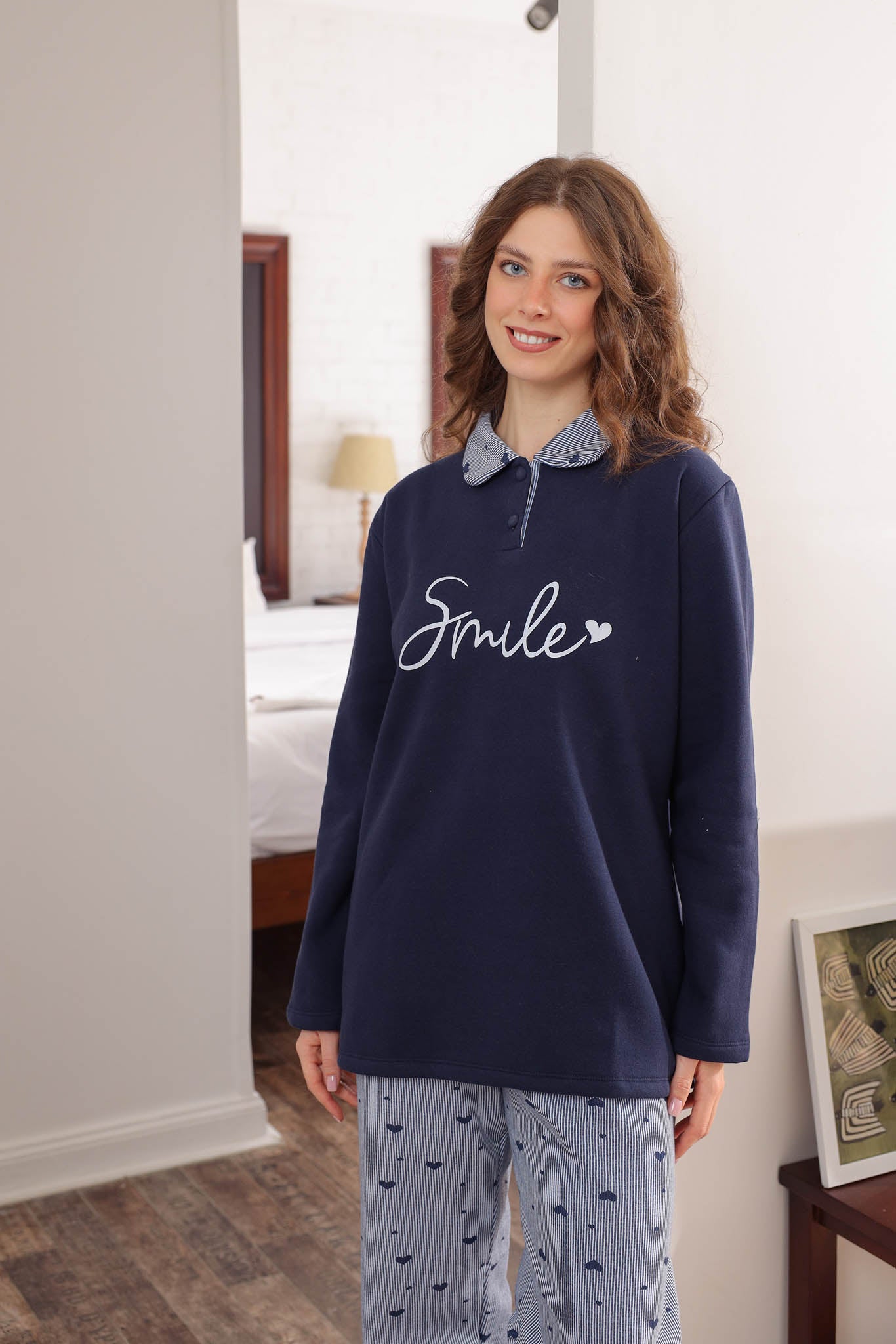 بيجاما ميلتون بلياقه smile بنطلون روتاري