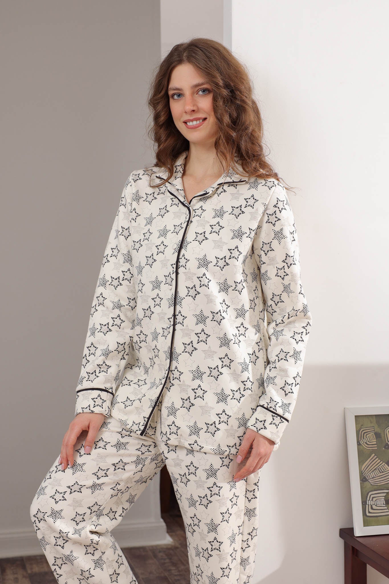 بيجاما ميلتون كلاسيك بزراير