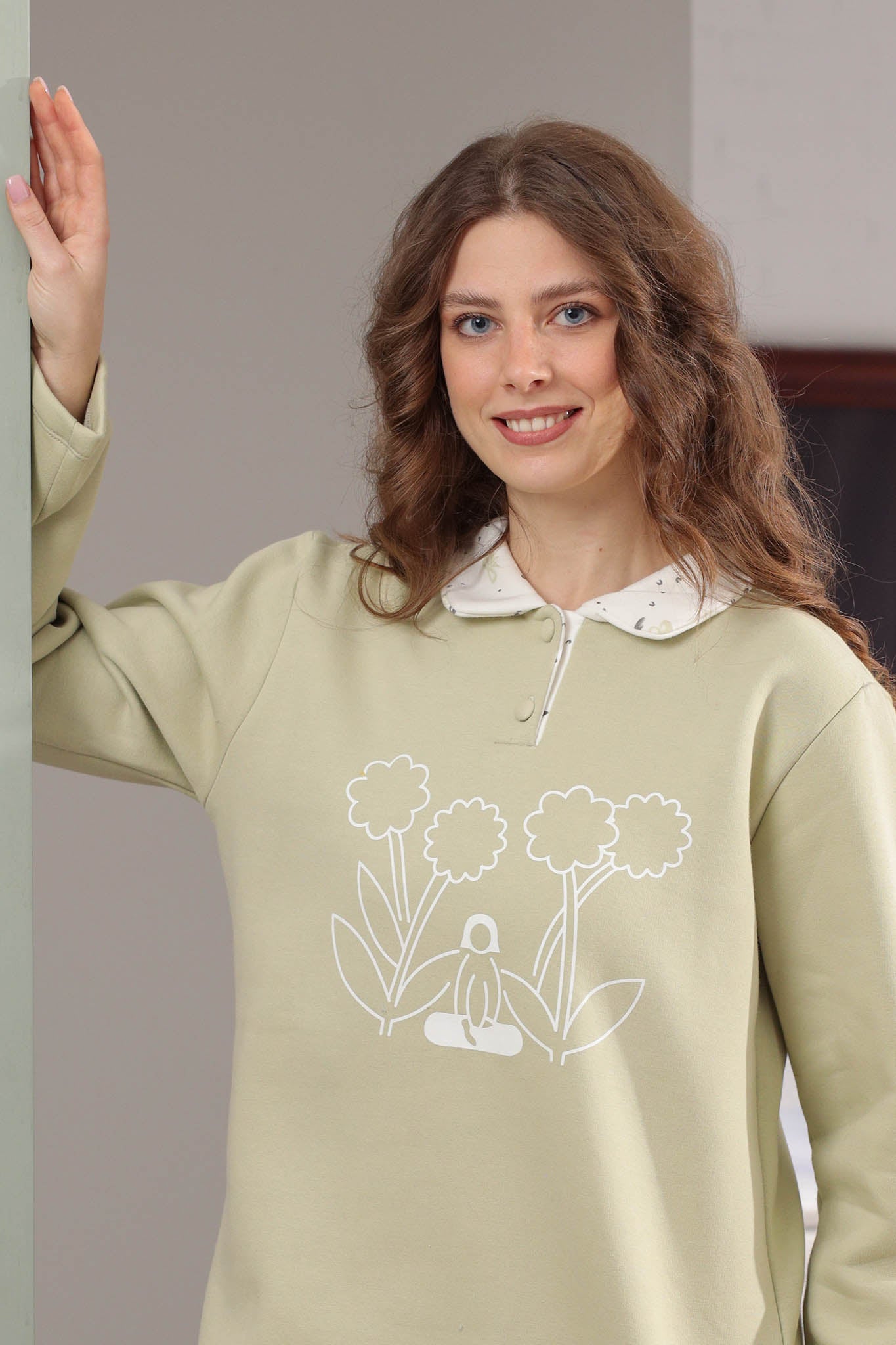 بيجاما ميلتون بلياقه طباعه ورد بنطلون روتاري