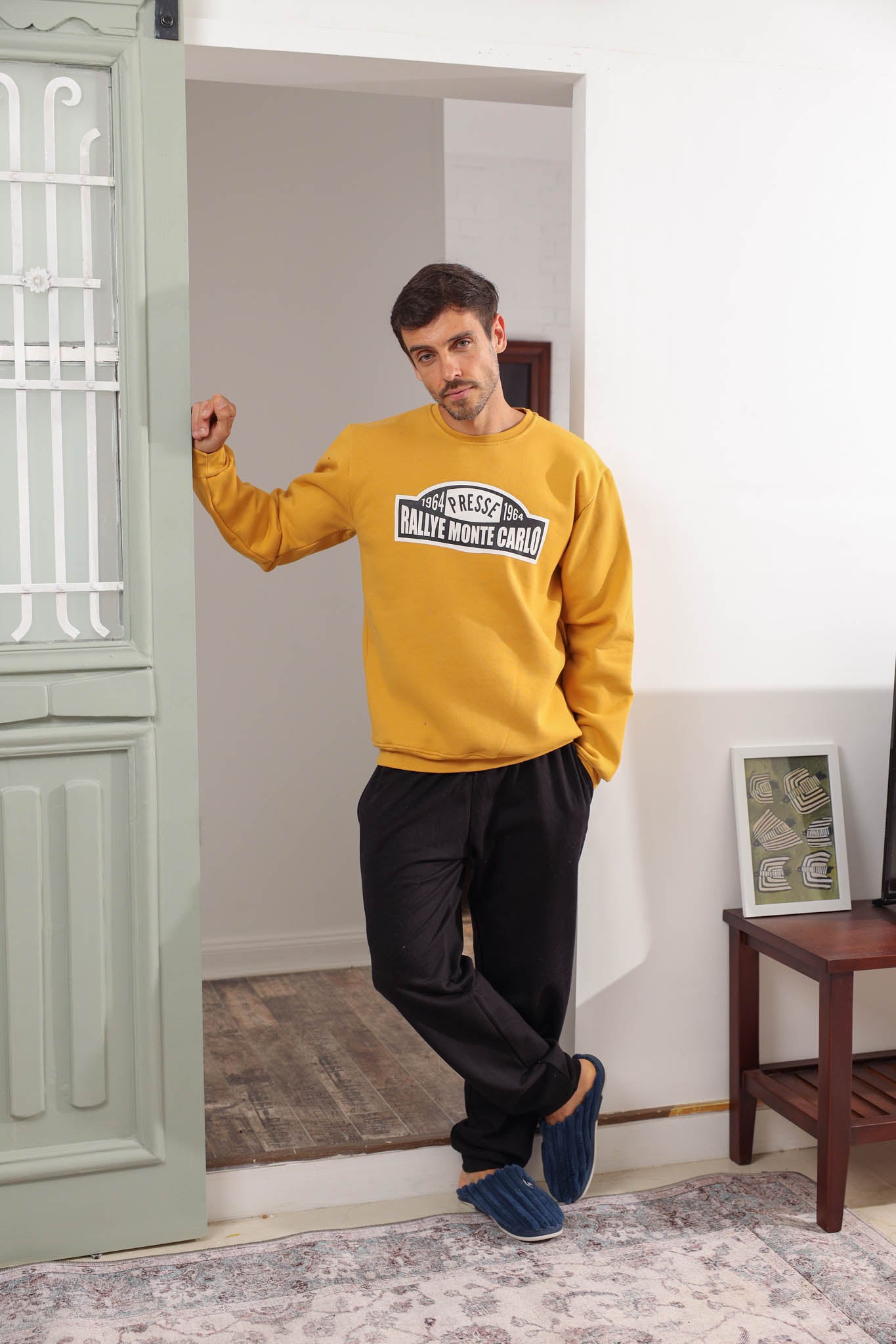 بيجاما ميلتون مطبوع 1964بنطلون ساده بكود