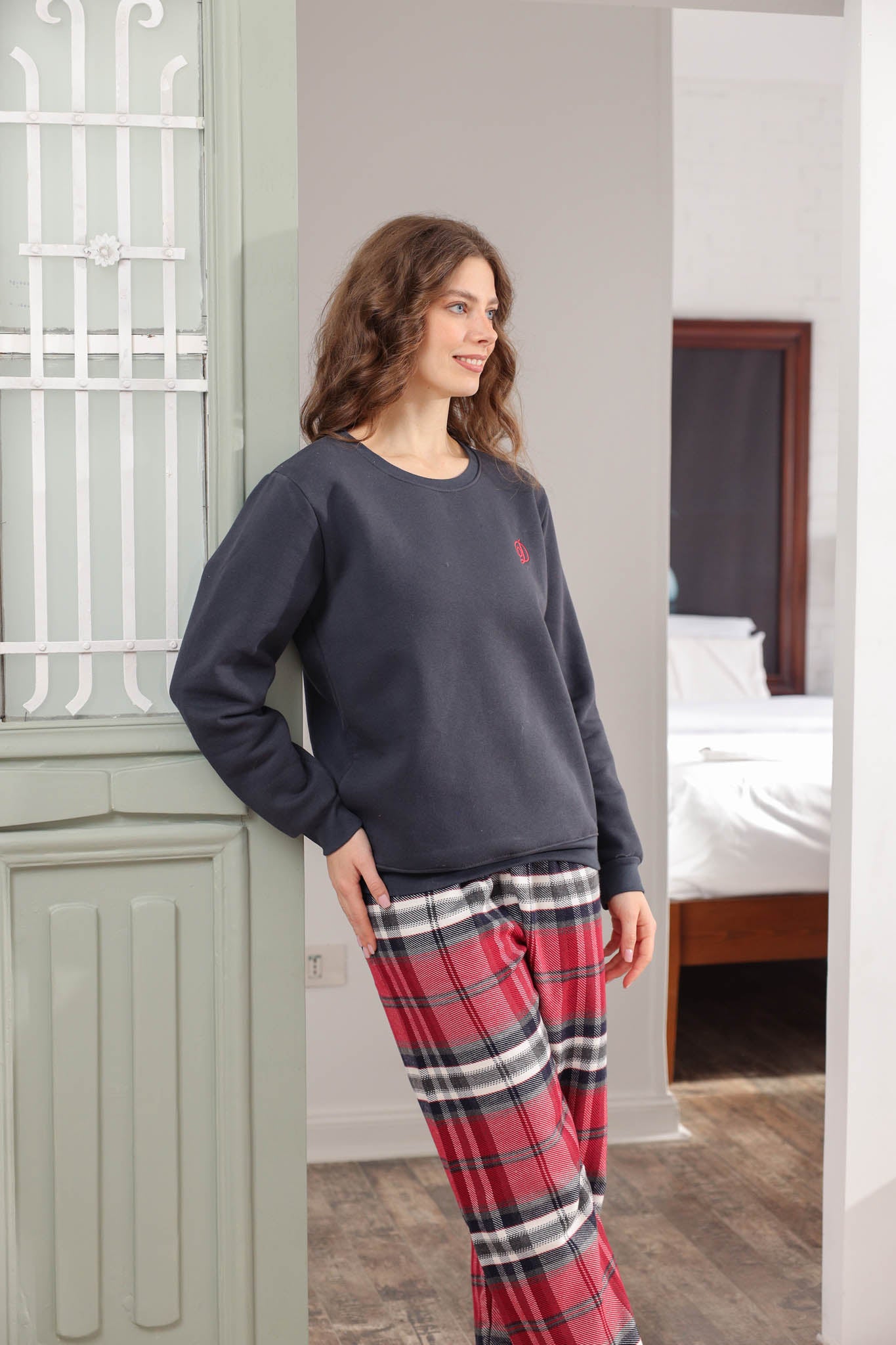 بيجاما ميلتون ساده بنطلون كاروه