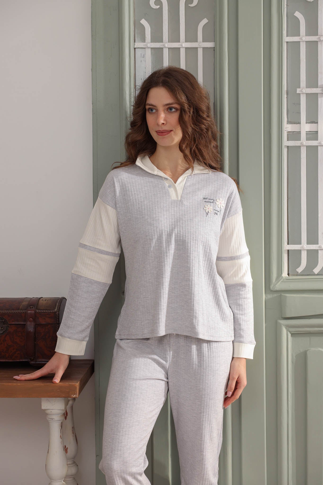 بيجاما انترلوك بلياقه بنطلون قصات